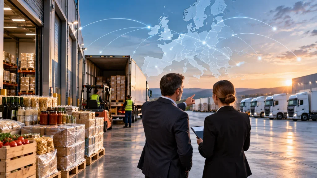Europaweites Sourcing von Lebensmitteln und Herstellern